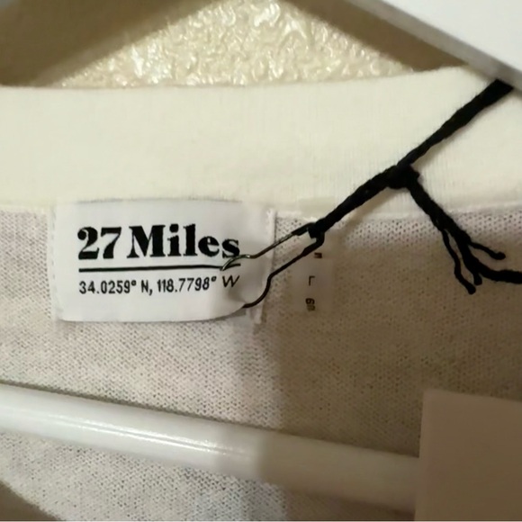 27 Miles Malibu Landscape Palm Tree Beachy Pullover 100% Cotton Sweater Large - Picture 4 of 4